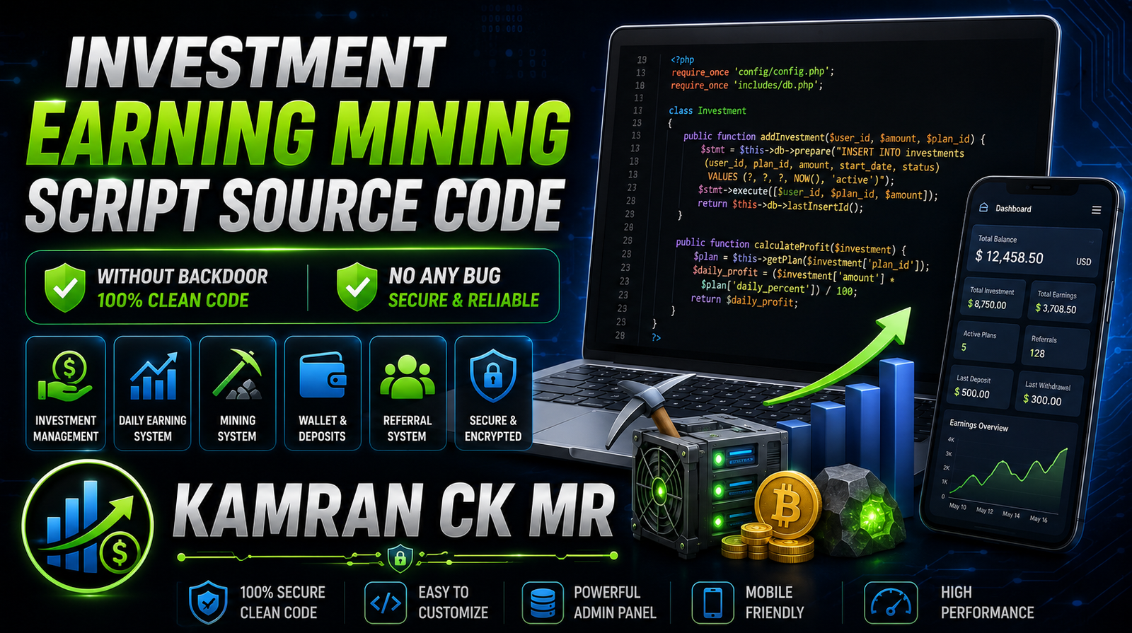 Investment Earning Platform Script