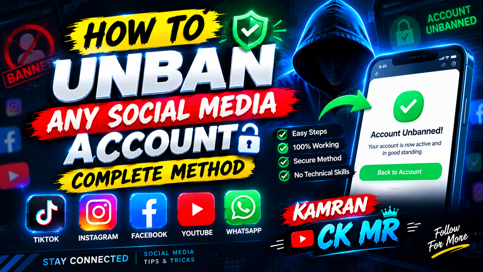 HOW TO UNBAN SOCIAL MEDIA ACCOUNTS